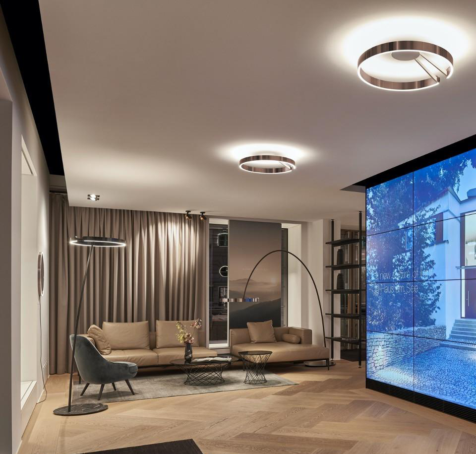 Sengfelder Occhio - Stehleuchte Mito Raggio gold matt