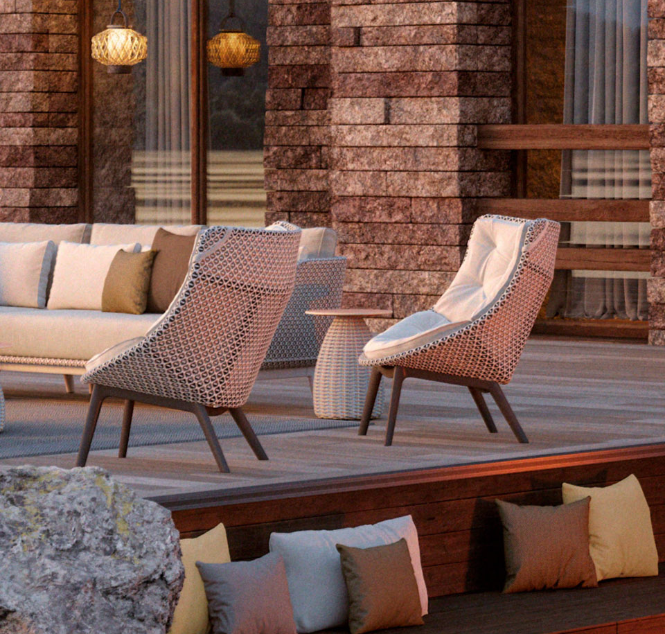 Sengfelder Dedon - Outdoor-Clubchair Mbrace Alu