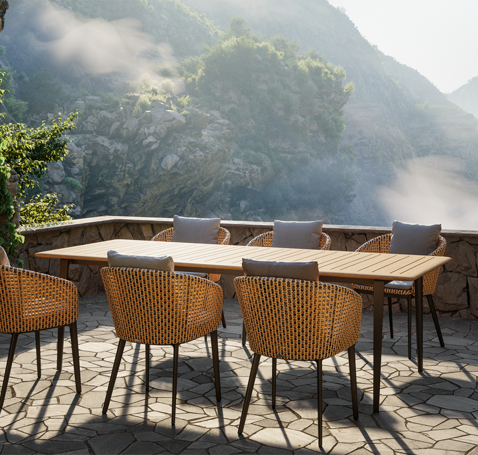 Sengfelder Dedon - Outdoor-Armlehnstuhl Mbrace Alu