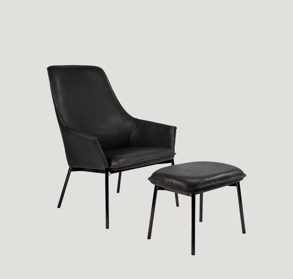 Sengfelder Freifrau - Sessel Grace Lounge Chair High (m. Hocker)