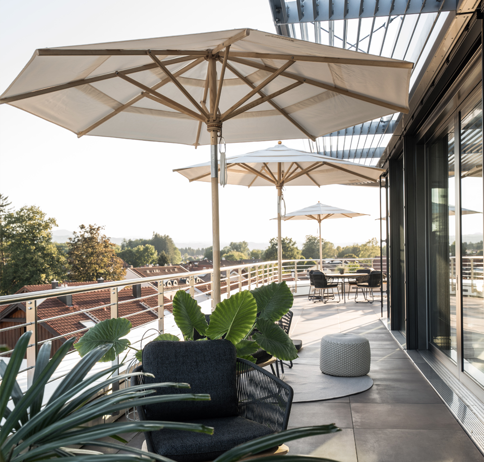 Sengfelder Weishäupl - Sonnenschirm Klassiker rund (Stripes Version)