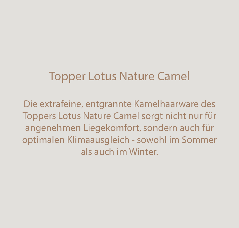 Sengfelder Schramm - Topper Lotus Nature Camel