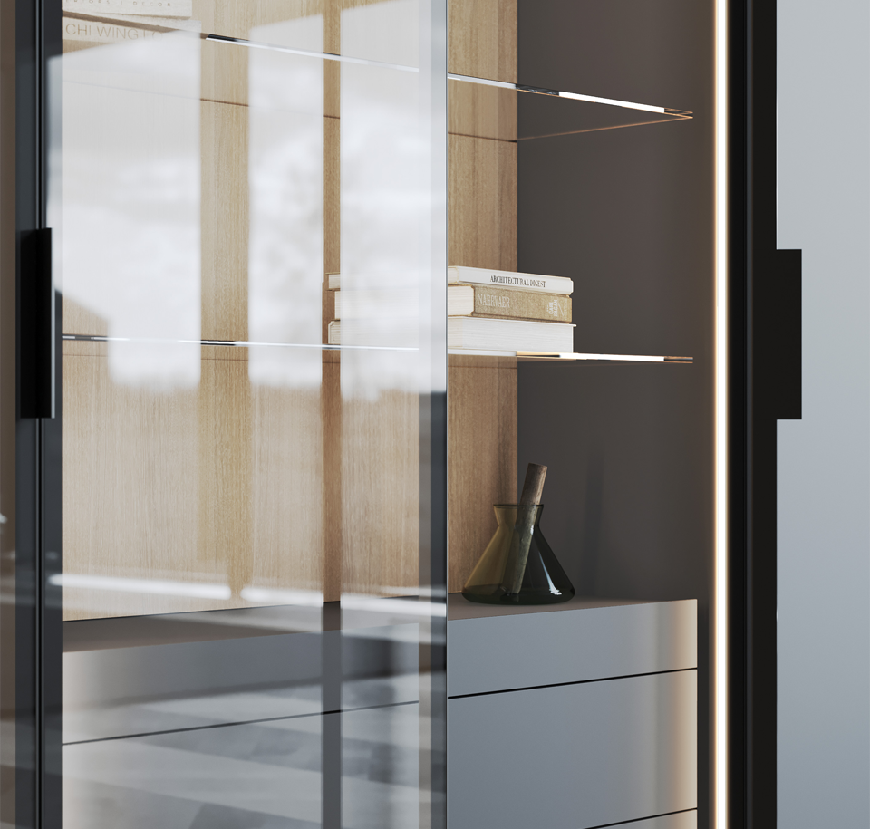 Sengfelder Interlübke - Kleiderschrank Collect Plus mit Vitrine