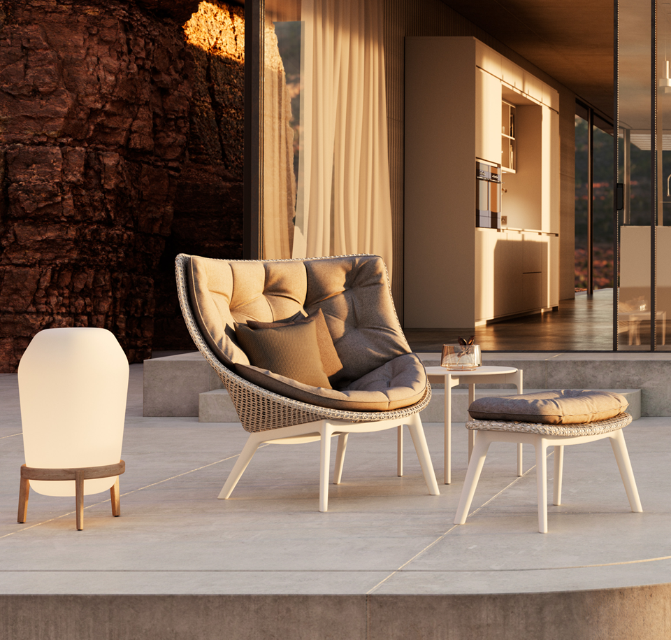 Sengfelder Dedon - Outdoor-Clubchair Mbrace Alu