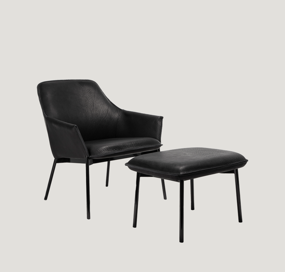 Sengfelder Freifrau - Sessel Grace Lounge Chair Low (m. Hocker)