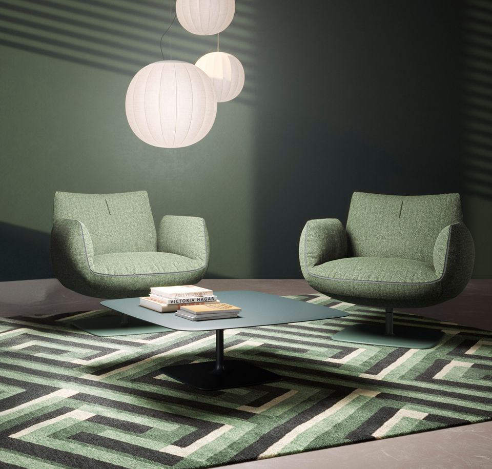 Sengfelder COR - Sessel Jalis Club mit Vierfuß-Gestell