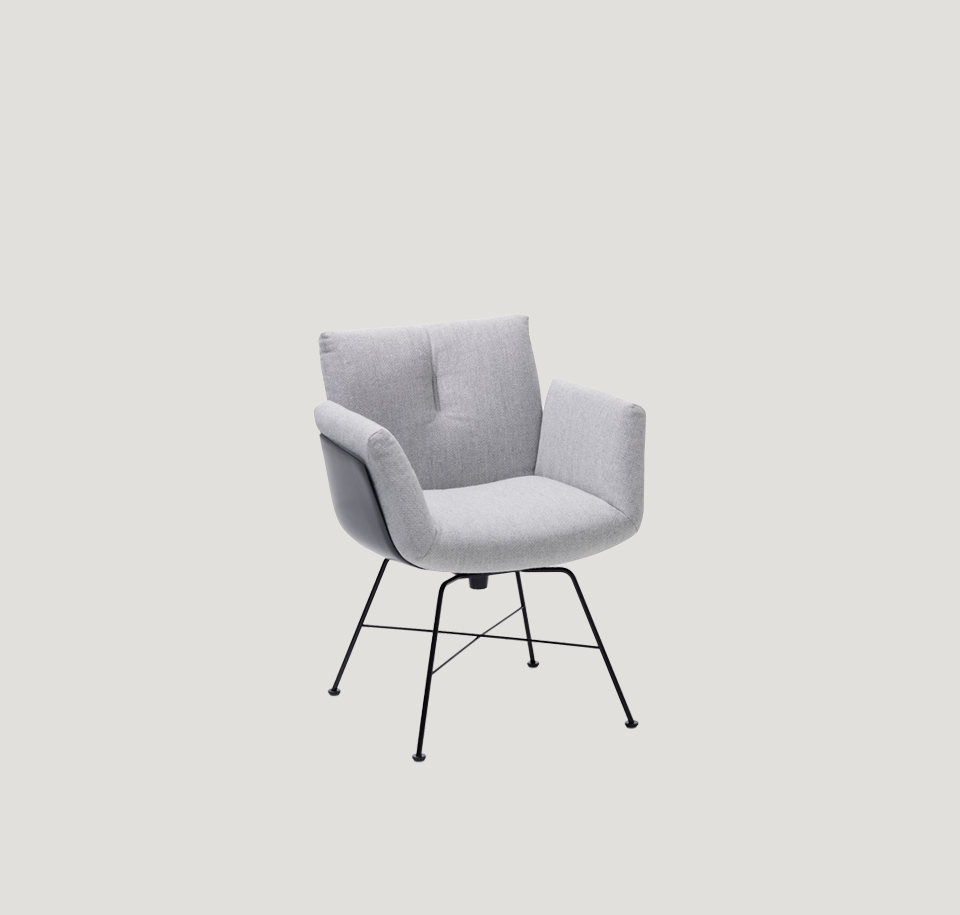 Sengfelder COR - Armlehnstuhl Alvo mit Draht-Drehgestell