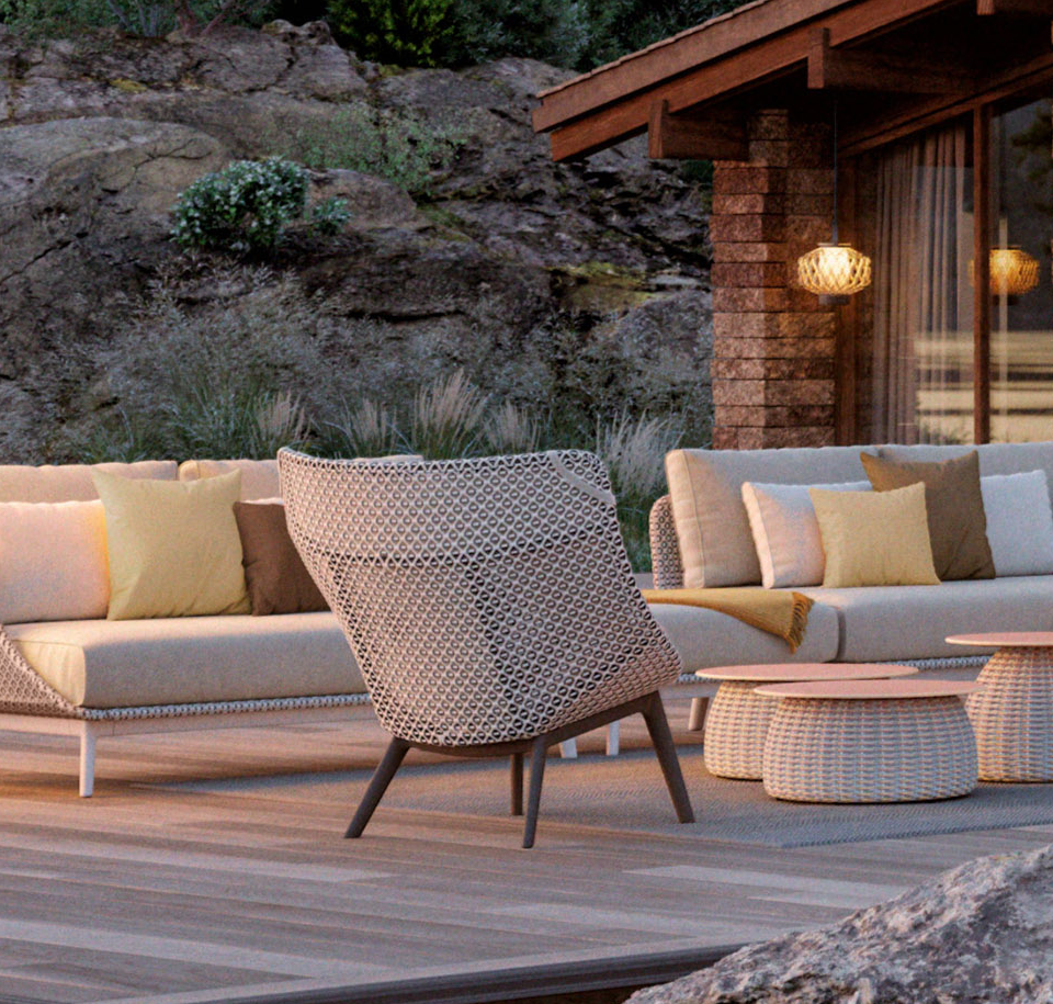 Sengfelder Dedon - Outdoor-Clubchair Mbrace Alu