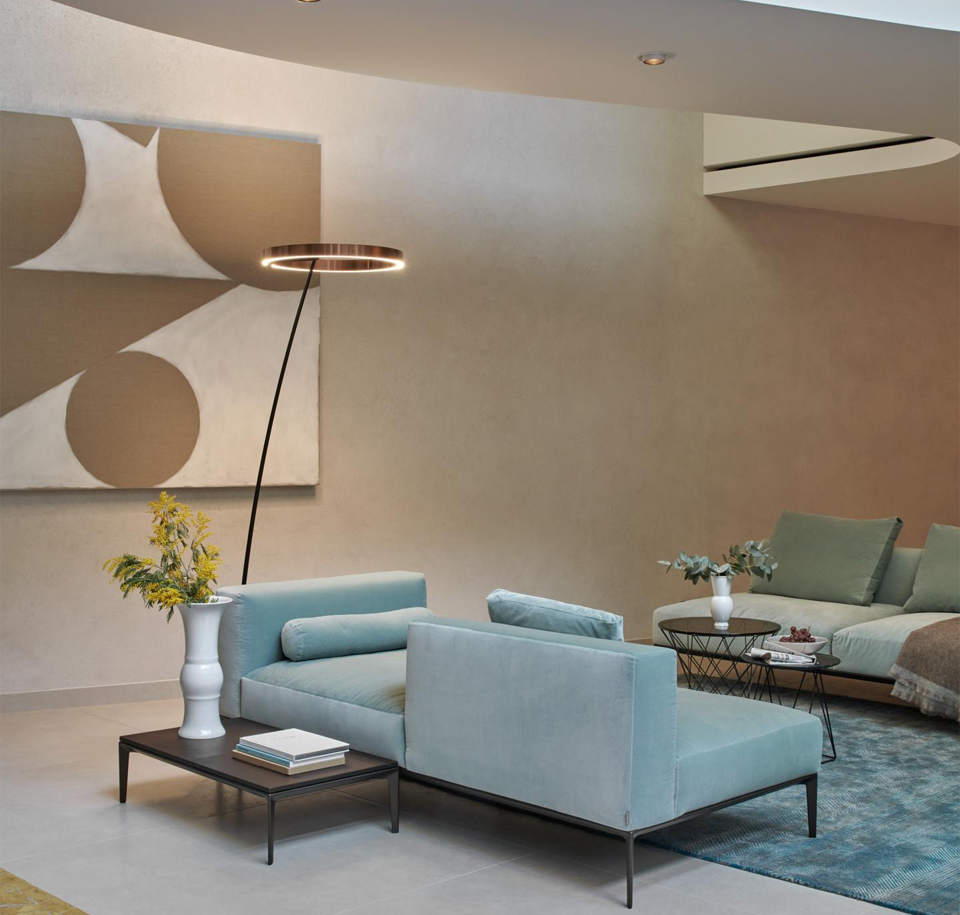 Sengfelder Occhio - Stehleuchte Mito Raggio gold matt