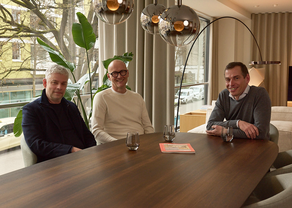 Jürgen Laub, Markus Jehs und Dominik Sengfelder im Sengfelder Studio
