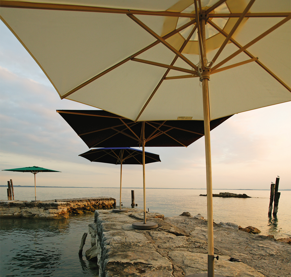 Sengfelder Weishäupl - Sonnenschirm Klassiker rund (Stripes Version)