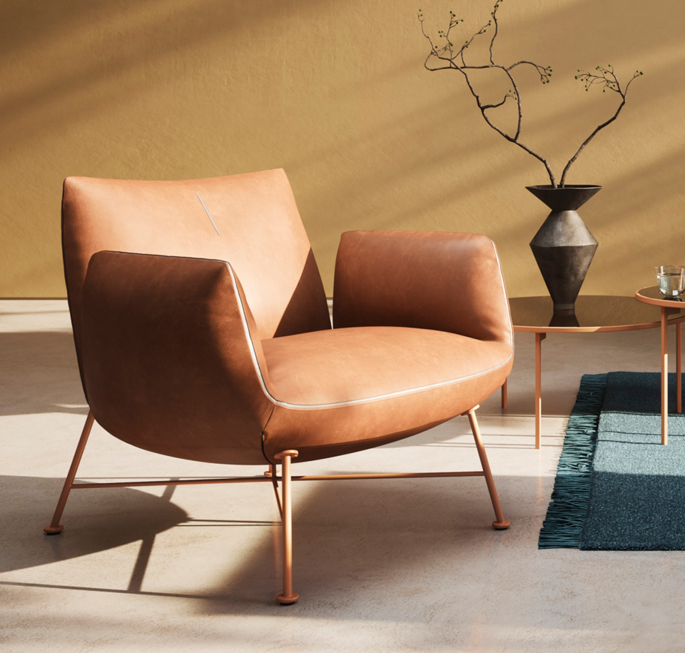 Sengfelder COR - Sessel Jalis Club mit Vierfuß-Gestell