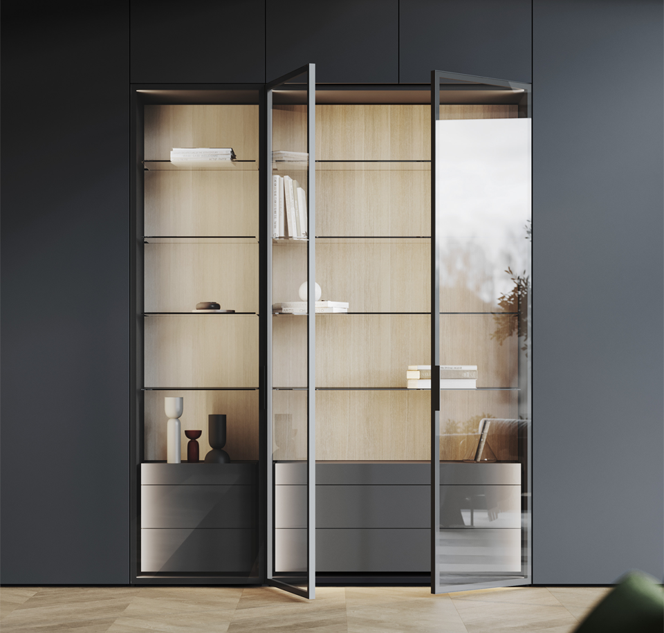 Sengfelder Interlübke - Kleiderschrank Collect Plus mit Vitrine