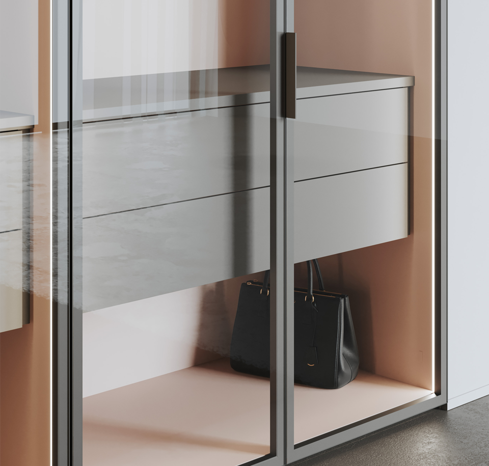 Sengfelder Interlübke - Kleiderschrank Collect Plus mit Vitrine