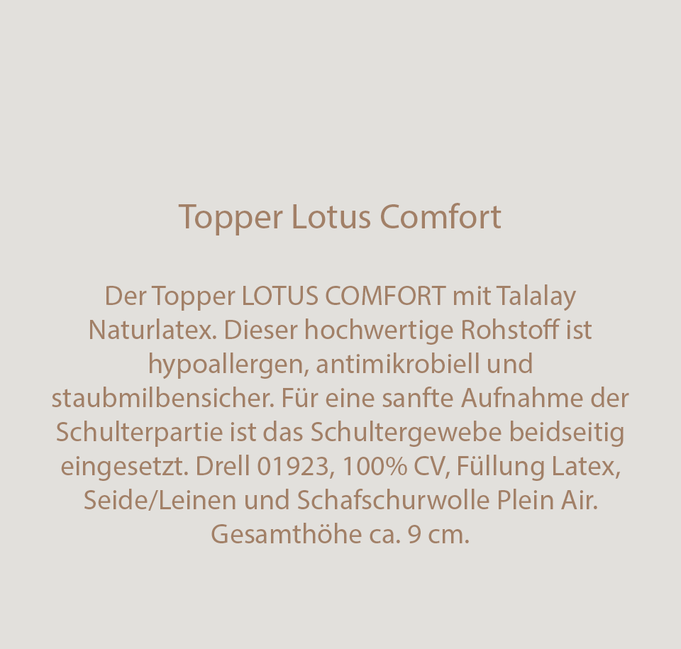 Sengfelder Schramm - Topper Lotus Comfort