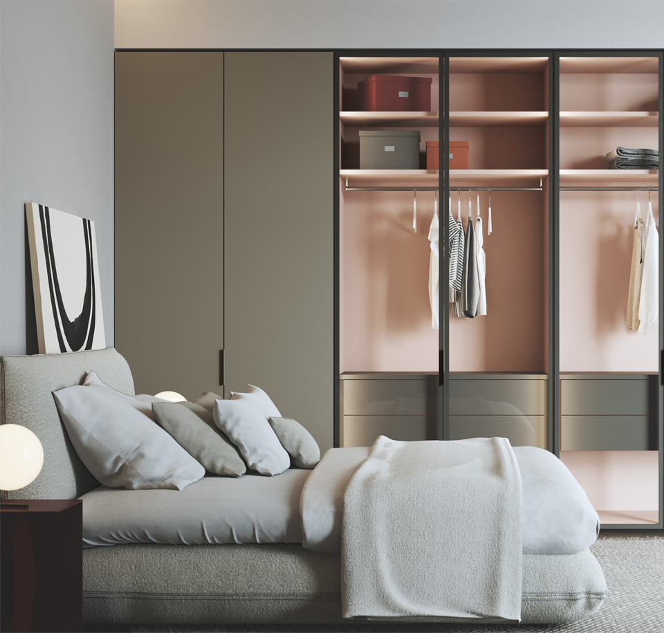 Sengfelder Interlübke - Kleiderschrank Collect Plus mit Vitrine