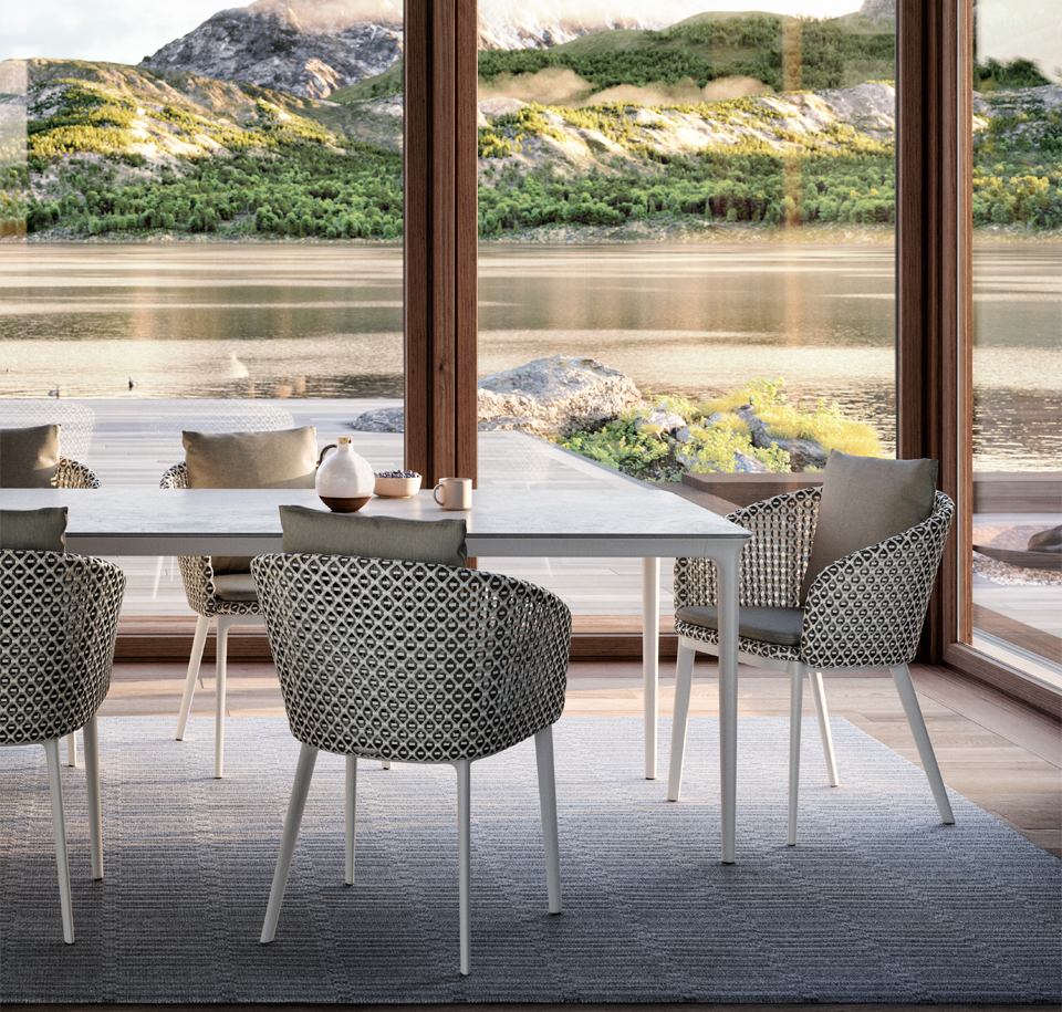 Sengfelder Dedon - Outdoor-Armlehnstuhl Mbrace Alu